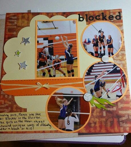 Volleyball Layout School Scrapbook Scrapbook Page Layouts