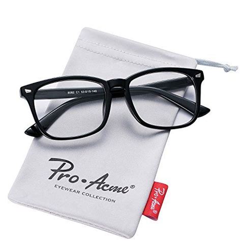 Pro Acme New Wayfarer Non Prescription Glasses Frame Clear Lens Eyeglasses Black