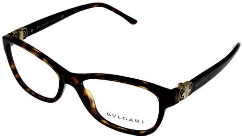 Bvlgari Eyeglasses Frame Women Rectangular Brown Havana Bv4082b 504