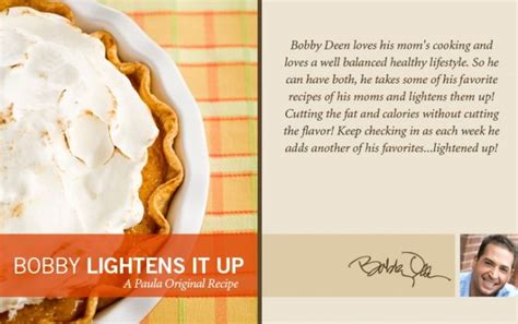 Get one of our paula deen's sweet potato pie recipe and prepare delicious and healthy treat for your family or friends. a lighter version of sweet potato pie by Paula Deen's son ...