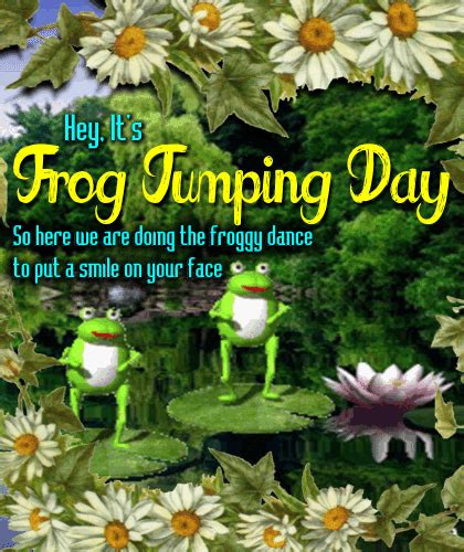A Froggy Dance Free Frog Jumping Day Ecards Greeting Cards 123