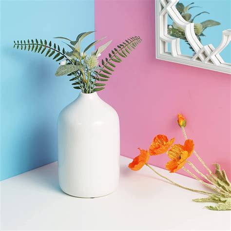 Ebern Designs Fawzieh White 8 Ceramic Table Vase And Reviews Wayfair