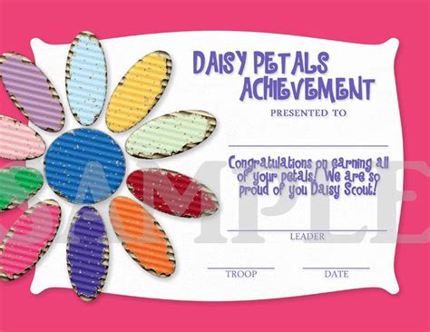 Girl Scout Daisy Petals Printable Girl Scouts Daisy Petals Girl Scout