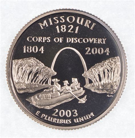Silver Proof Cameo 2003 S Missouri State Washington Quarter