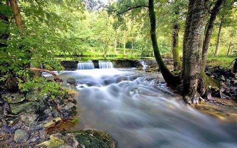 Beautiful Flowing River Falls Nature Flowing Waterfalls Rivers Hd