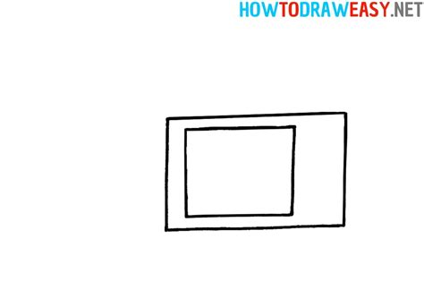 How To Draw A Microwave For Kids How To Draw Easy
