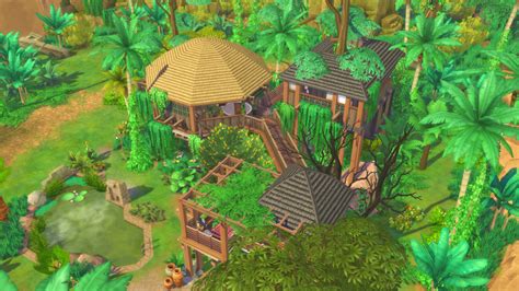 Pin By Zhen Wang On Sims 4lots Rainforest Beautiful Jungle Sanctuary