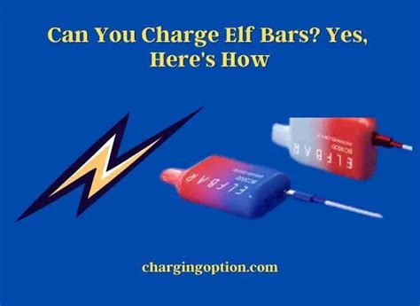 Can You Charge Elf Bars Yes Heres How Charging Option