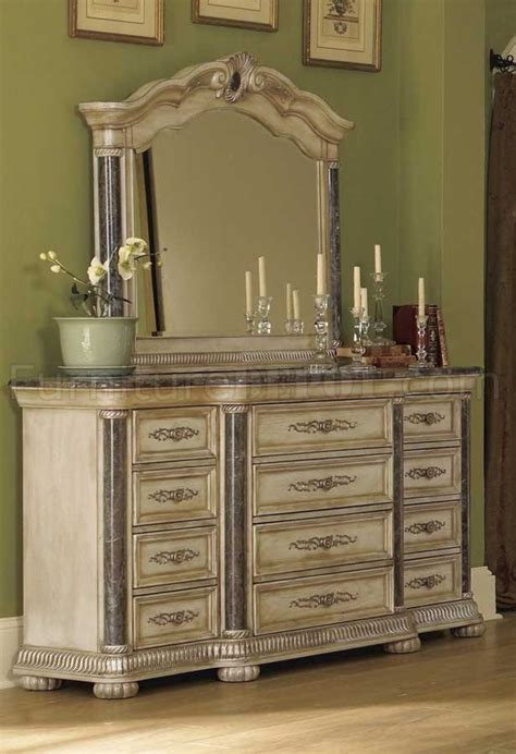 We did not find results for: White Wash Finish Classic 5Pc Bedroom Set w/Marble Tops ...