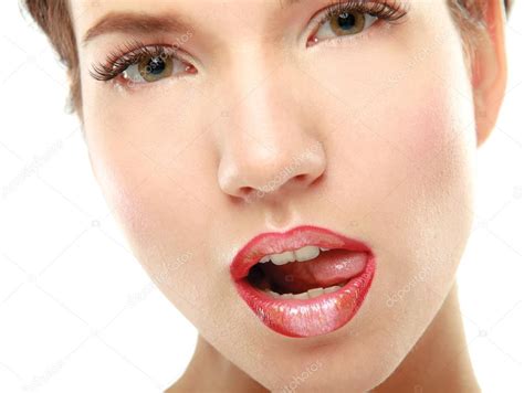 Woman Licking Her Lip Stock Photo By Lenets Tatsiana 41152893