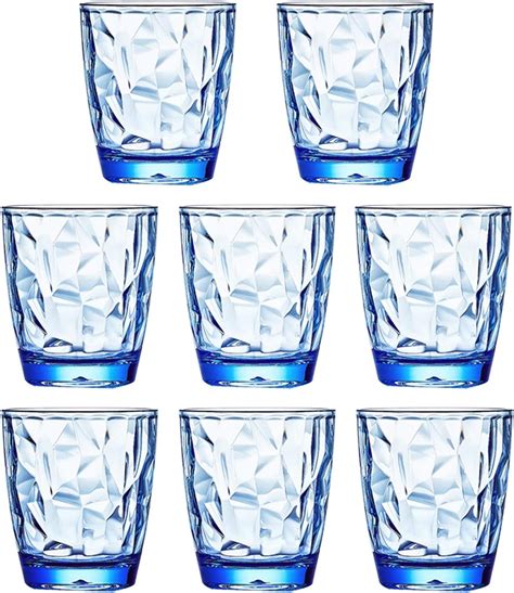 10 Oz 8 Piece Premium Unbreakable Drinking Glasses Plastic Tumblers Dishwasher Safe