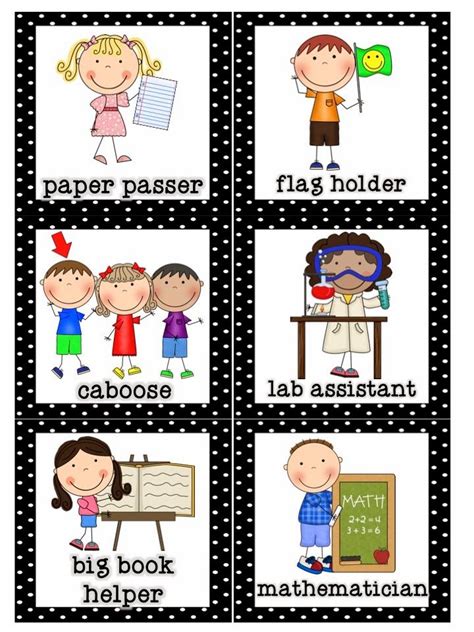 Free Printable Classroom Helper Cards Printable Templates