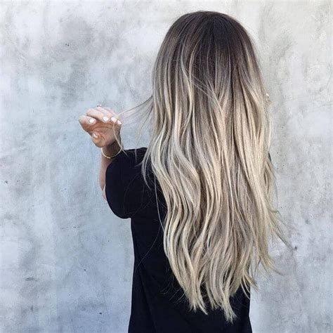 Long Layered Soft Ash Ombre Blond Ash Ash Blonde Ombre Hair Brown Ombre Hair Color Medium