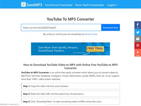The search will take only a short while (if you select all sources it may take a bit longer). High-Quality 320kbps YouTube to Mp3 Converter | SaveMP3