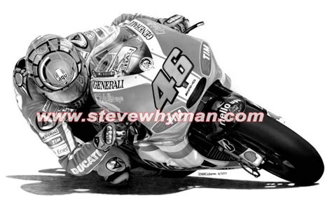 Valentino Rossi Ducati Steve Whyman Motorcycle Art