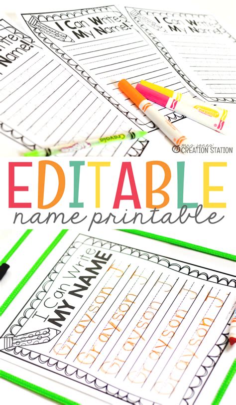 You can also build your own simple handwriting cursive writing worksheets: Name Writing Practice - Handwriting FREEBIE | Name writing ...