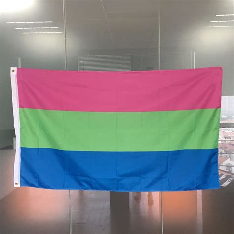 Lgbt Polysexual Pride Flag 3x5 Vivid Color And Uv Fade Resistant