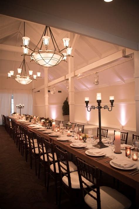 Trump Wedding Reception In Vintage Hall In Trump Grand Hall Set Up With Farm Tables For A Trump
