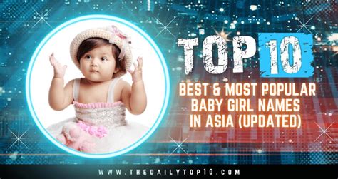 Top 10 Best And Most Popular Baby Girl Names In Asia Updated