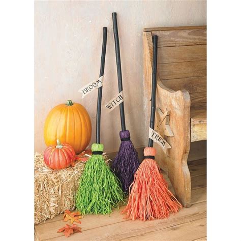 Decorative Witch Broom Halloween Witch Decorations Halloween Crafts
