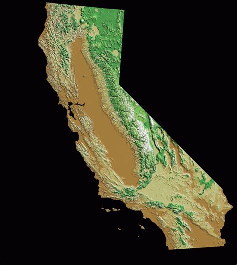 California Relief Map California Relief Map Printable Maps