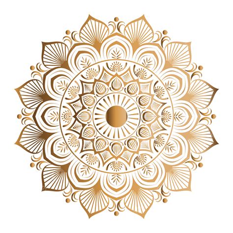 Luxury Gold Floral Vector Art Png Luxury Gold Mandala Transparent