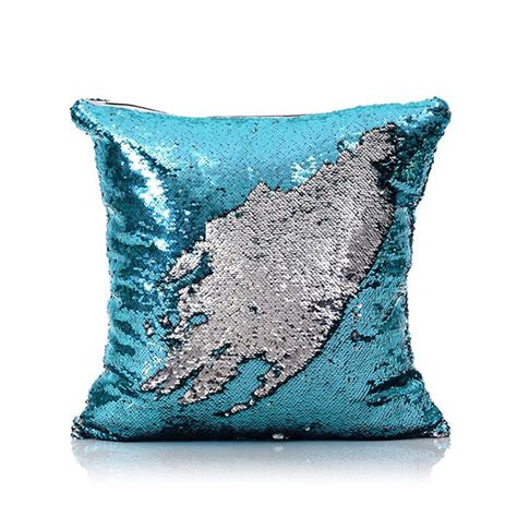 Mermaid Pillow Cover Bluesilver Change Color Sequins
