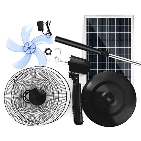 16 18 Inch 12v Dc Solar Fan Solar Powered Ac Dc Solar Fan With Ac Adapor And Dc12v Battery Clip