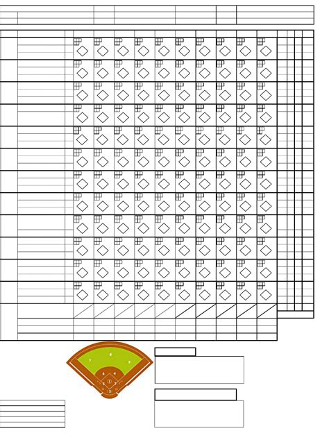 Preview Fillable Softball Score Sheet