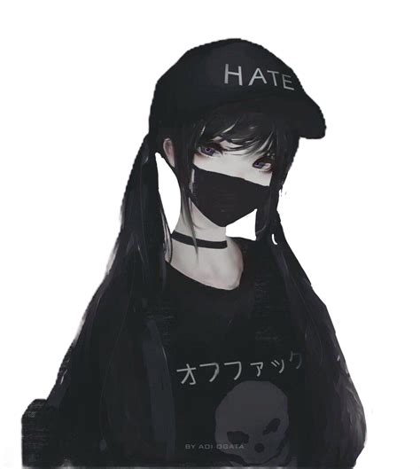 Blackandwhite Anime Mask Freetoedit Sticker By Sherleeh