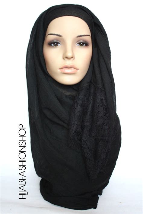 black lace edge hijab hijab fashion shop