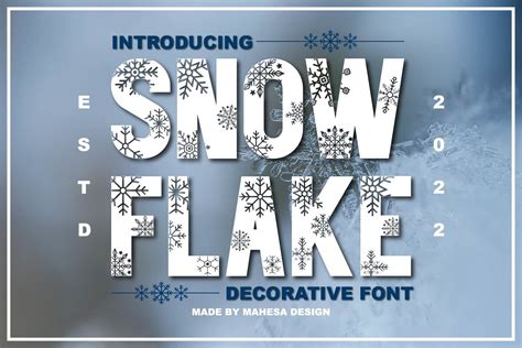 Snowflake Font By Mahesa Design · Creative Fabrica