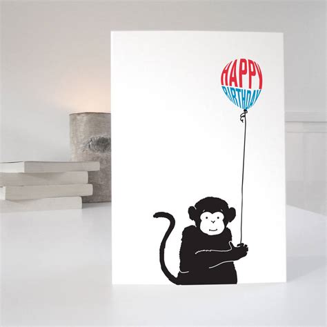 Monkey Birthday Card By Purpose And Worth Etc
