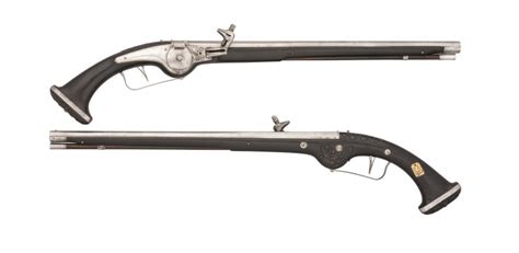 Long ﻿german Wheellock Officers Pistols Ca 1640 50 Antique Weapon
