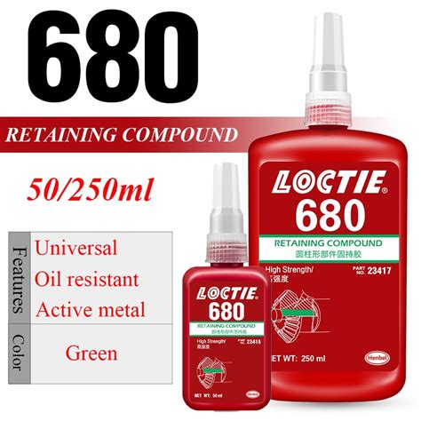 50ml 250ml Retaining Compound Loctite 680 Anaerobic Flexible Sealant