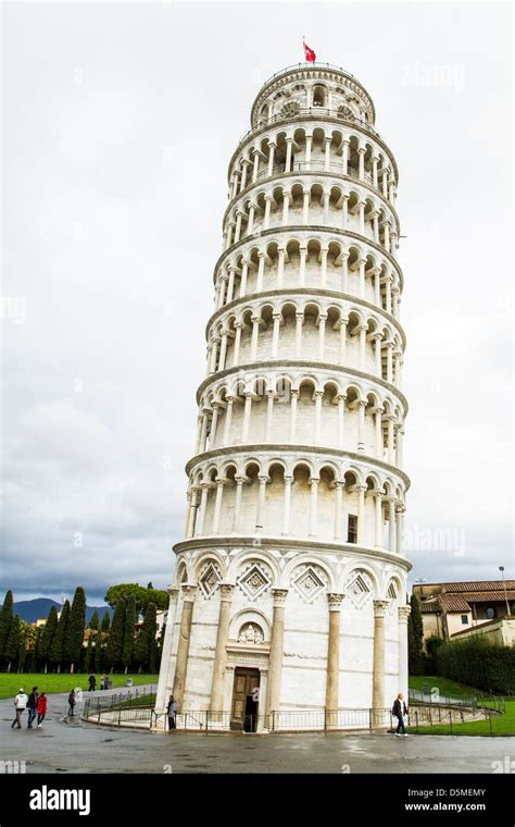 Leaning Tower At Piazza Dei Miracoli Or Piazza Del Duomo Cathedral