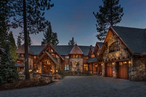 Stunning Lodge Style Home With Old World Luxury Overlooking Lake Tahoe Lodge Style Home