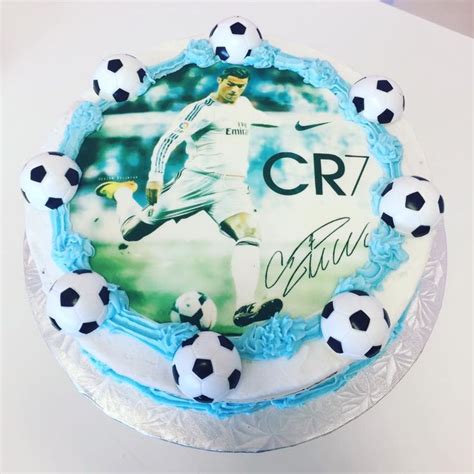 Cristiano Ronaldo Cr7 Edible Imaged Cake Soccer Birthday Cakes