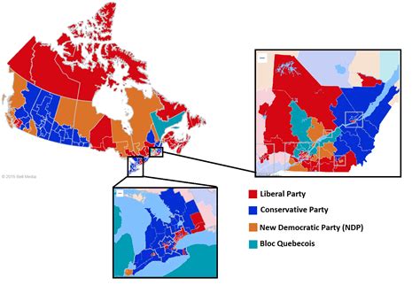 Results Of Canadian General Election 2015 Vivid Maps