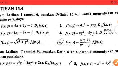 Latihan Soal Turunan Parsial Upb Youtube