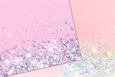 Pink Holographic Glitter Digital Paper 793721 Patterns Design Bundles