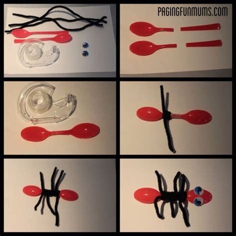 Cute Bug Craft Using Spoons And Pipe Cleaners Insects Theme