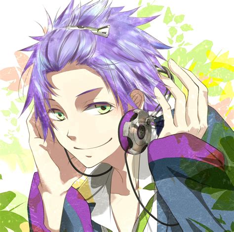 With Boy Anime Purple Hair Pictures