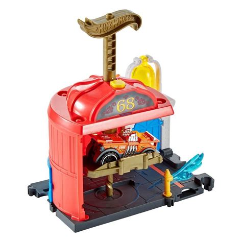 Hot Wheels City Downtown Fire Station Spinout Playset