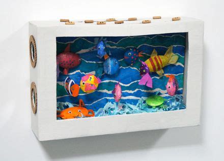 The making process is simple and only takes about 6 hours to complete. DIY Cardboard Aquarium Craft - MollyMooCrafts | Aquarium craft, Crafts, Arts and crafts
