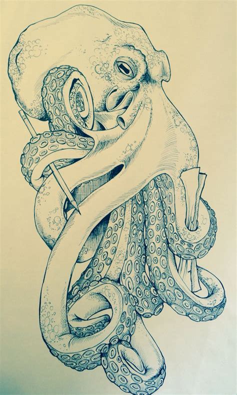 1000 images about tattoos on pinterest. Octopus tattoo design, Octopus drawing, Octopus art