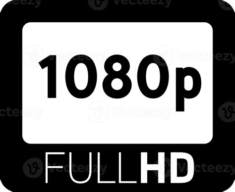 Video Quality Or Resolution Icons In 1080p Video Screen Technology