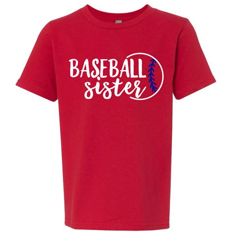 Youth Baseball Sister T Shirt Baseball Sister Shirt Etsy