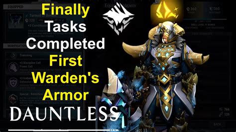 First Wardens Armor And Helmet Finally Tasks Completed Dauntless Pc