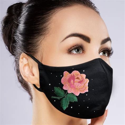 This leather mask has a simple design with 6 air vents in. Flower Face Mask Custom with Filter Pocket Washable Reusable Breathable in 2020 | Easy face mask ...